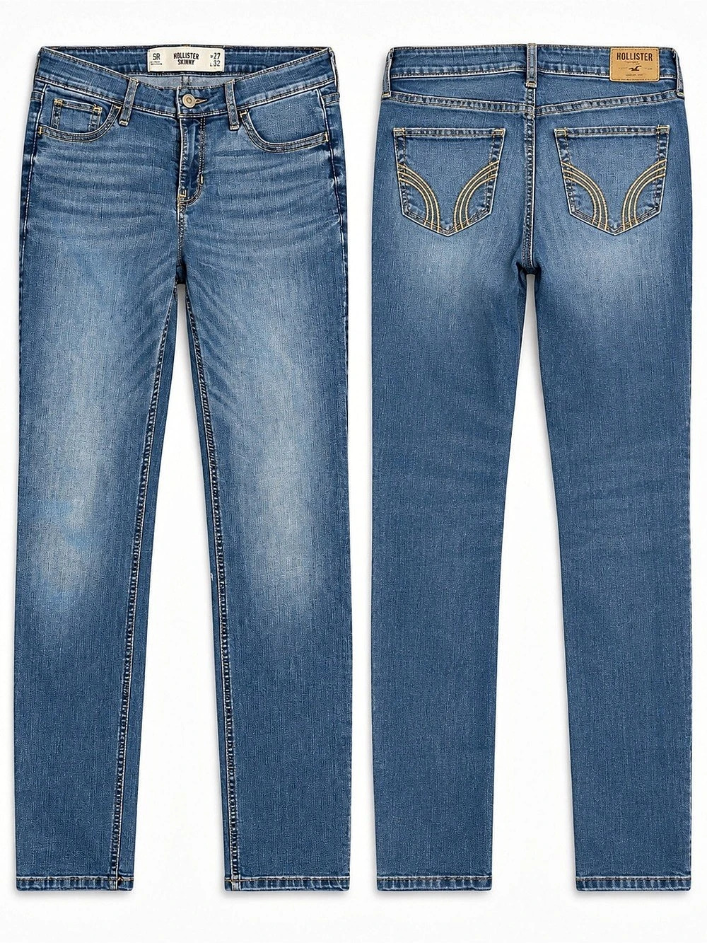 Hollister Skinny Jeans Women’s 27 Long Medium Wash Stretch Denim W27 L32